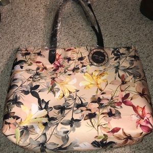 Plush Floral Tote